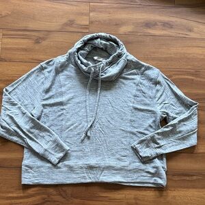 Athleta Gray Funnel Neck Hoodie L
